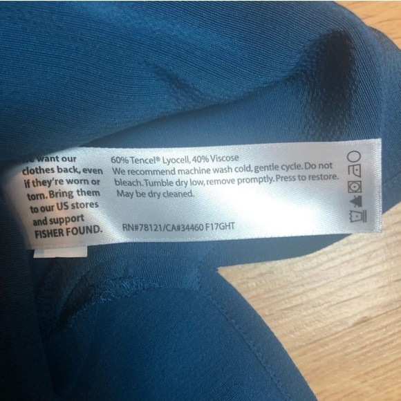 Eileen Fisher Blue crepe Shift Dress - Picture 9 of 10